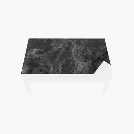 Adesivo per tavolo e scrivania marmo nero venato elegante • Wallissimo®