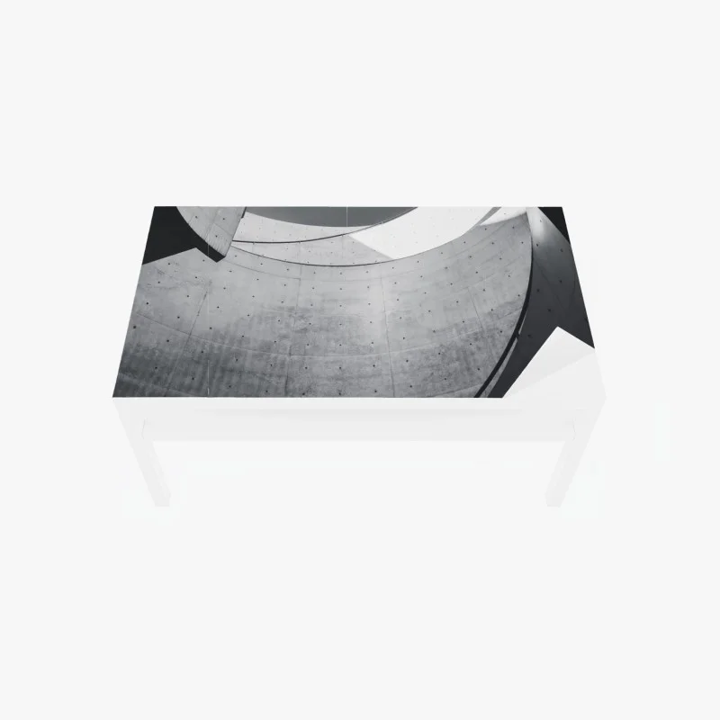 Adesivo per tavolo e scrivania curve di cemento: eleganza architettonica minimal