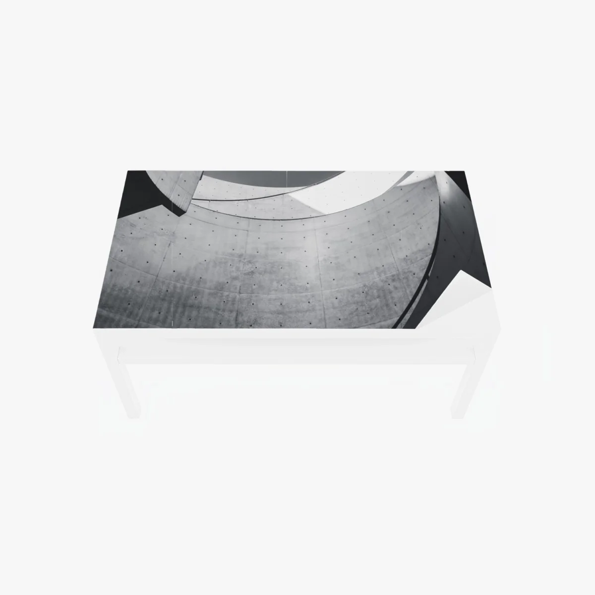 Adesivo per tavolo e scrivania curve di cemento: eleganza architettonica minimal • Wallissimo® Adesivo per tavolo e scrivania curve di cemento: eleganza architettonica minimal • Wallissimo®