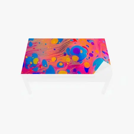 Adesivo per tavolo e scrivania motivo marmorizzato ottomano multicolore • Wallissimo®