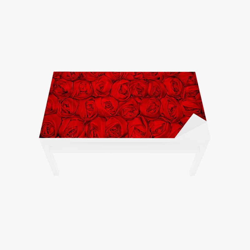 Adesivo per tavolo e scrivania mosaico di rose rosse