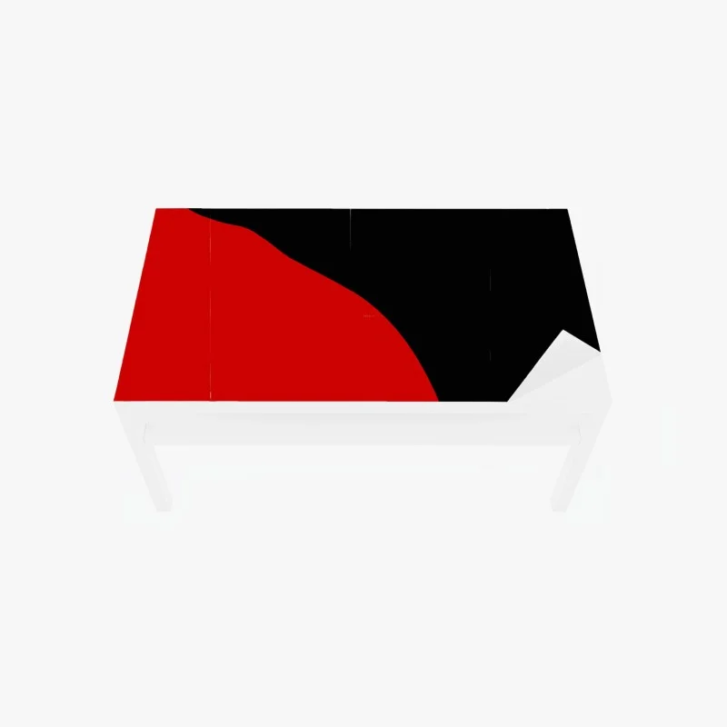 Adesivo per tavolo e scrivania silhouette romantica in rosso e nero