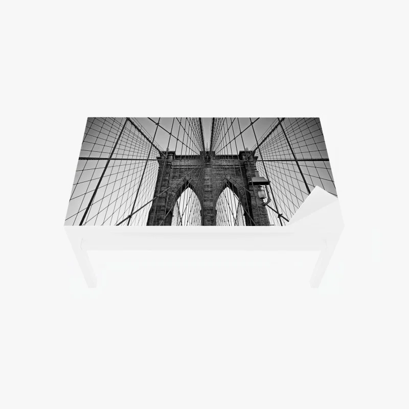 Adesivo per tavolo e scrivania vista geometrica del ponte di Brooklyn