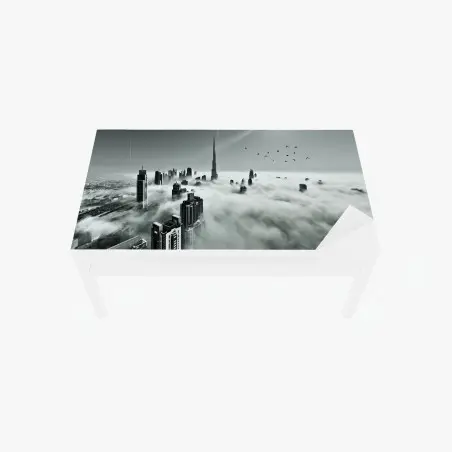 Adesivo per tavolo e scrivania città tra le nuvole di Dubai • Wallissimo®