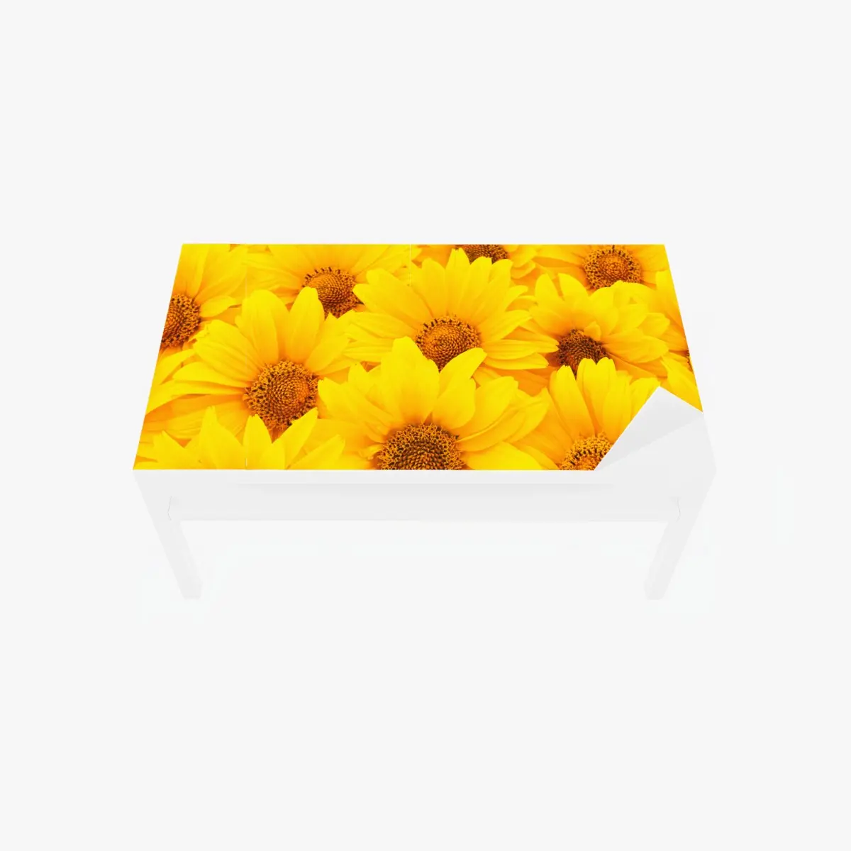 Adesivo per tavolo e scrivania esplosione di girasoli luminosi • Wallissimo®