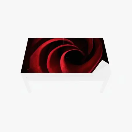 Adesivo per tavolo e scrivania vortice di petali rossi • Wallissimo®