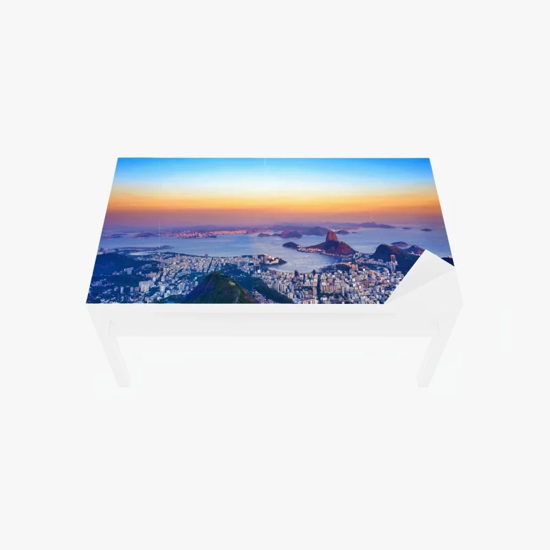 Adesivo per tavolo e scrivania panorama mozzafiato di Rio de Janeiro al tramonto