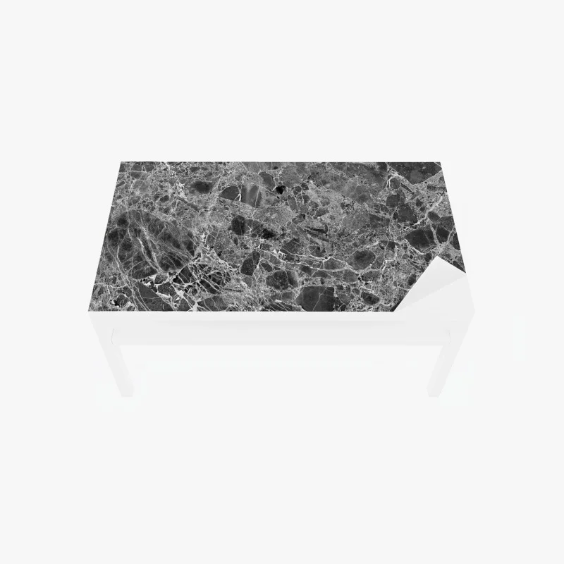 Adesivo per tavolo e scrivania marmo nero con venature naturali