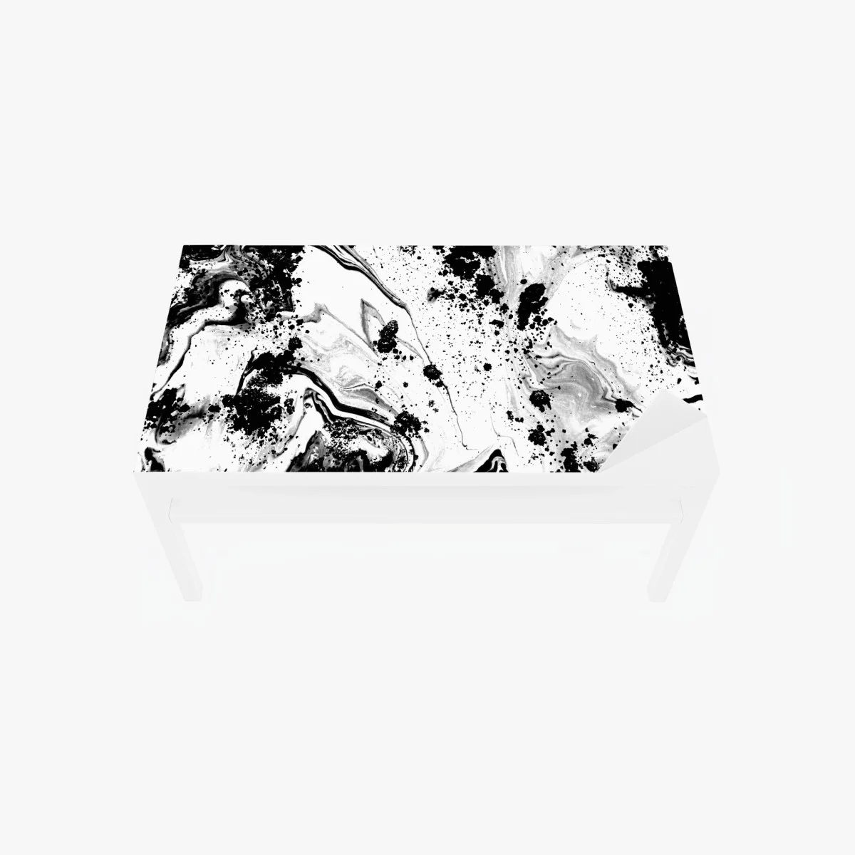 Adesivo per tavolo e scrivania astrazione marmorea in bianco e nero • Wallissimo® Adesivo per tavolo e scrivania astrazione marmorea in bianco e nero • Wallissimo®