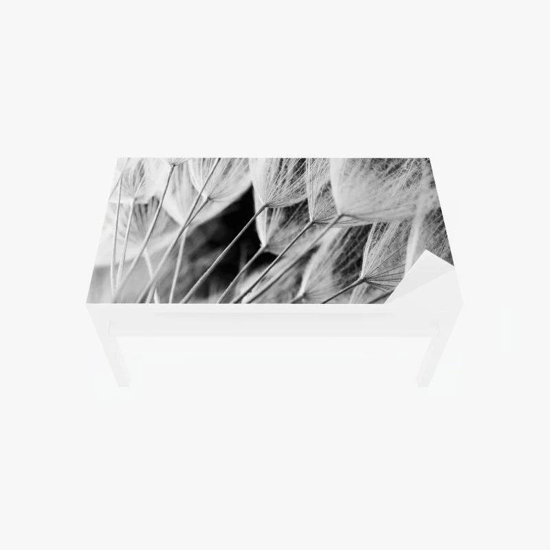 Adesivo per tavolo e scrivania soffioni in bianco e nero