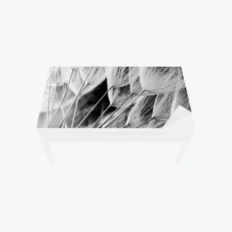Adesivo per tavolo e scrivania soffioni in bianco e nero • Wallissimo®
