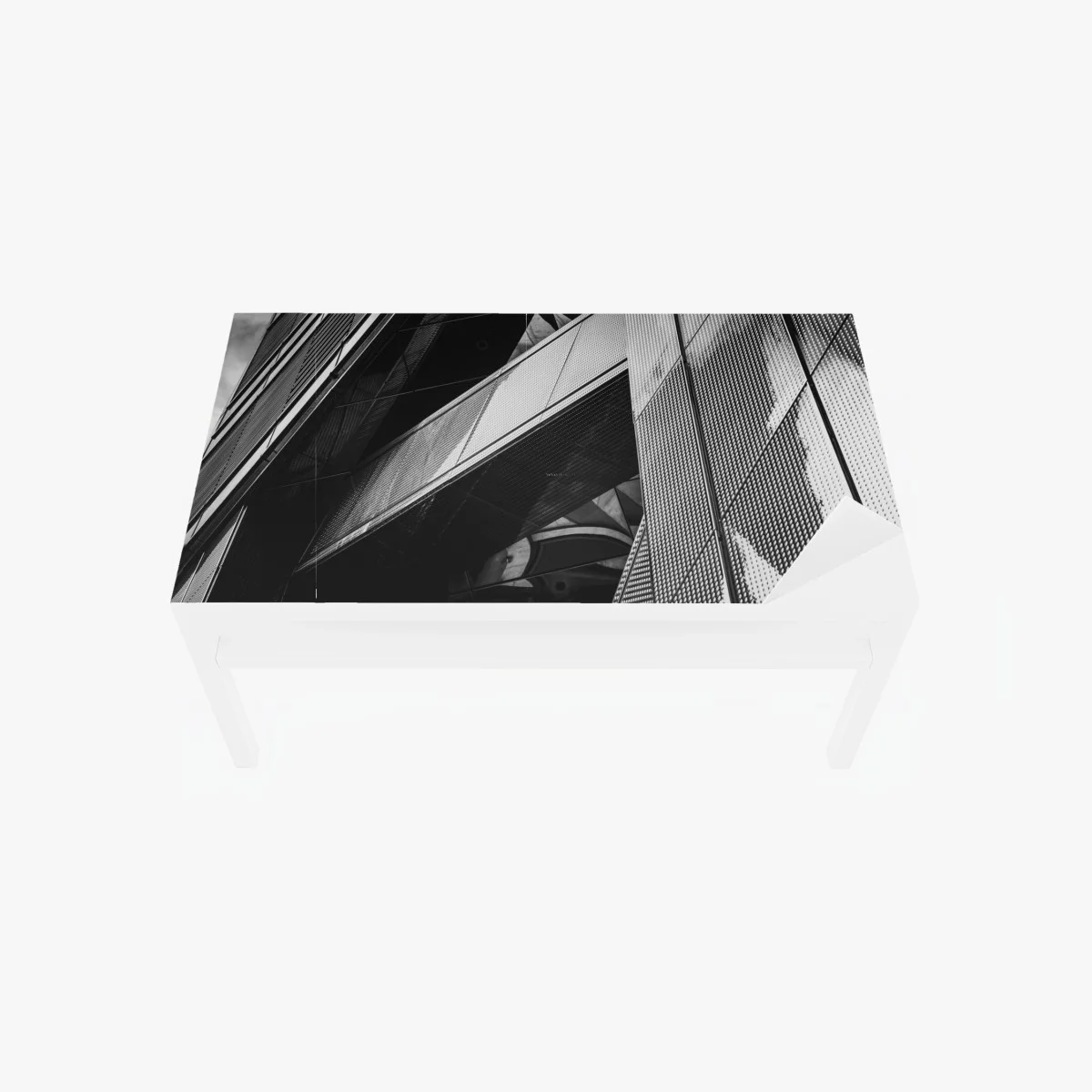 Adesivo per tavolo e scrivania prospettiva urbana astratta in bianco e nero • Wallissimo® Adesivo per tavolo e scrivania prospettiva urbana astratta in bianco e nero • Wallissimo®