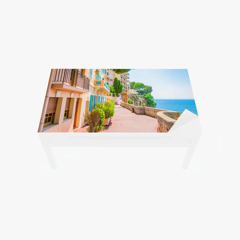 Adesivo per tavolo e scrivania passeggiata sul lungomare soleggiato