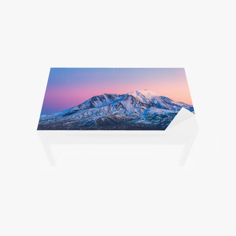 Adesivo per tavolo e scrivania tramonto rosa sul Mount St. Helens