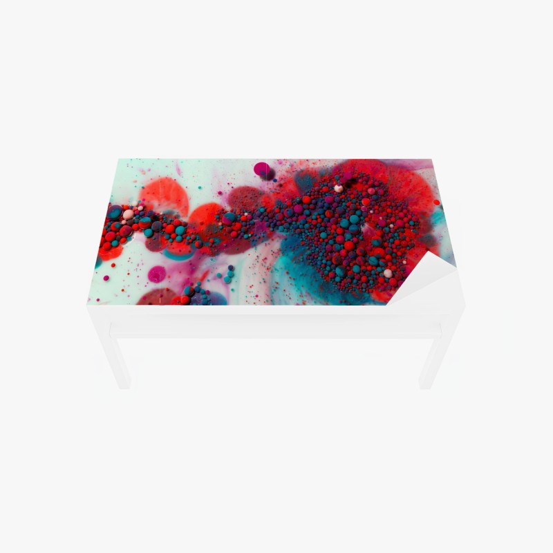 Adesivo per tavolo e scrivania marmo liquido cosmico dai colori vivaci