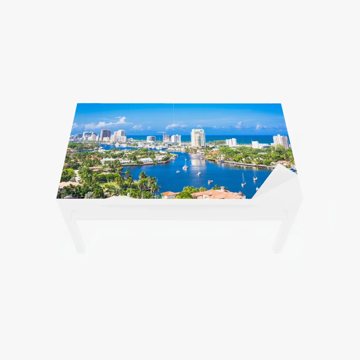 Adesivo per tavolo e scrivania panorama costiero di Fort Lauderdale • Wallissimo®