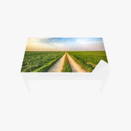 Adesivo per tavolo e scrivania strada verso l'orizzonte • Wallissimo®