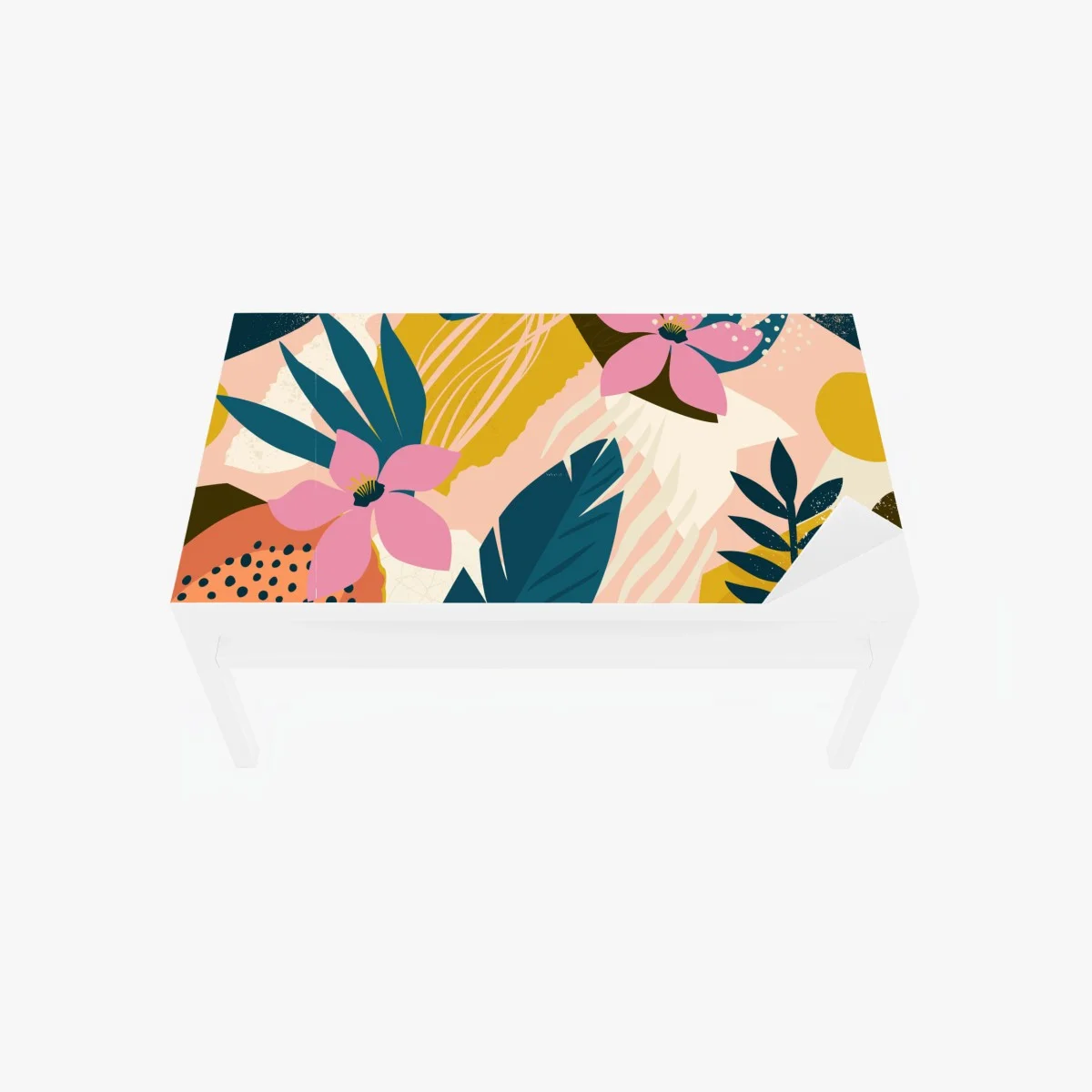 Adesivo per tavolo e scrivania motivo floreale tropicale astratto • Wallissimo® Adesivo per tavolo e scrivania motivo floreale tropicale astratto • Wallissimo®