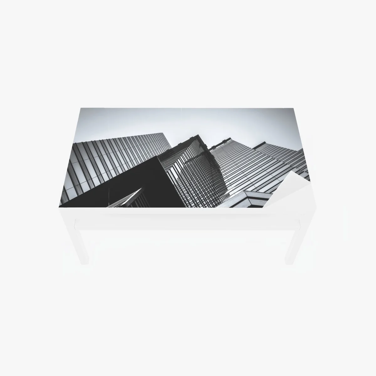 Adesivo per tavolo e scrivania prospettive urbane in bianco e nero • Wallissimo® Adesivo per tavolo e scrivania prospettive urbane in bianco e nero • Wallissimo®