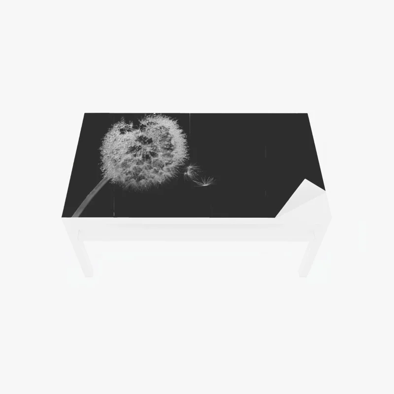 Adesivo per tavolo e scrivania soffione sospeso in bianco e nero