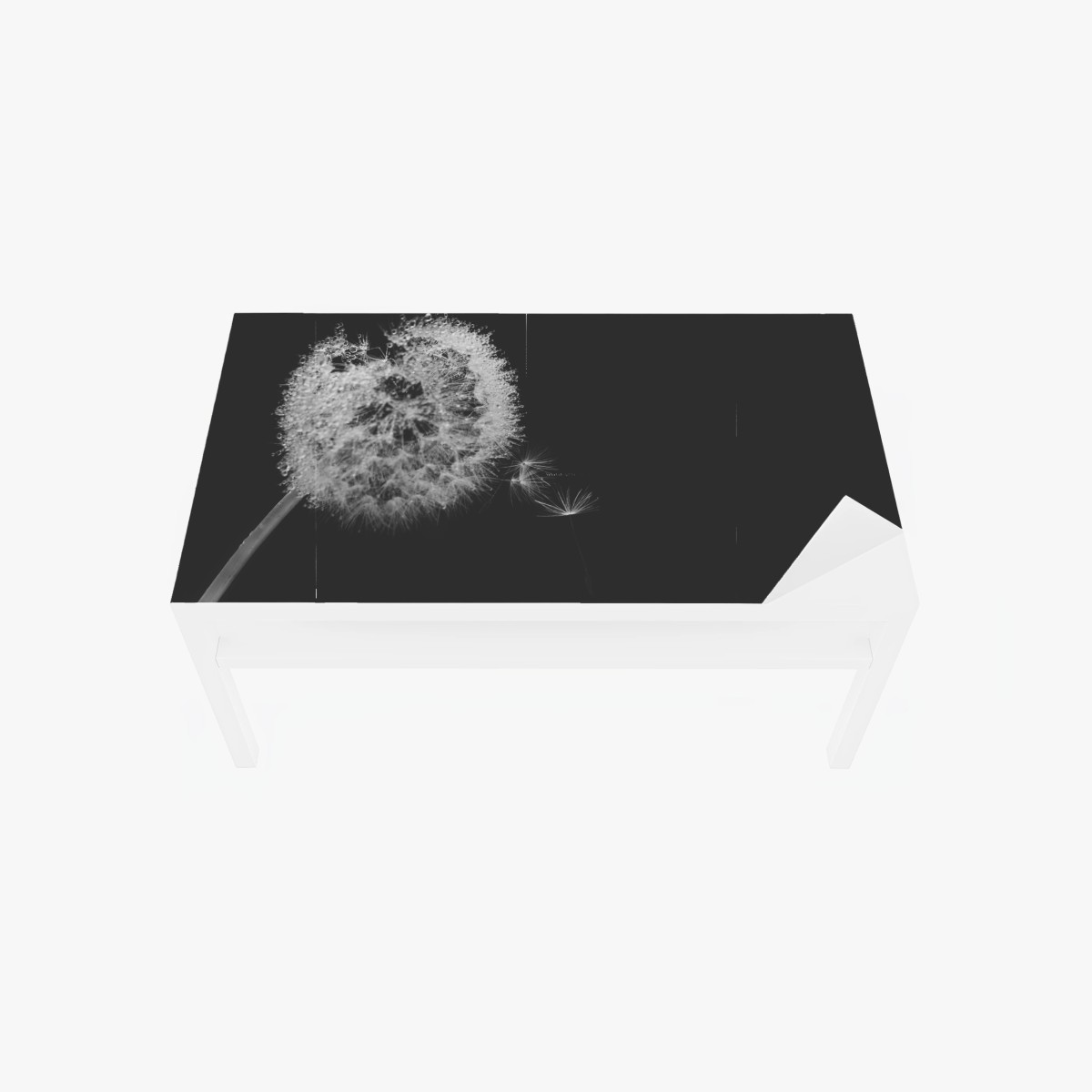 Adesivo per tavolo e scrivania soffione sospeso in bianco e nero • Wallissimo®