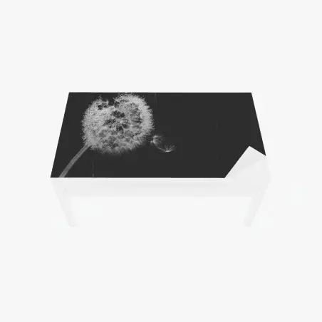 Adesivo per tavolo e scrivania soffione sospeso in bianco e nero • Wallissimo®
