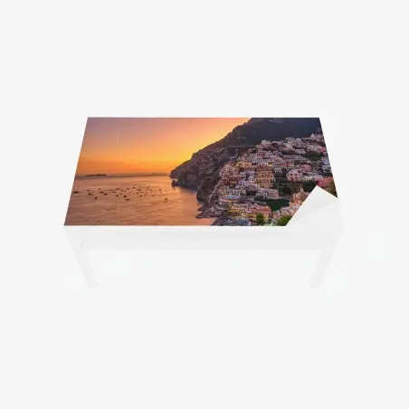 Adesivo per tavolo e scrivania tramonto sulla Costiera Amalfitana • Wallissimo®