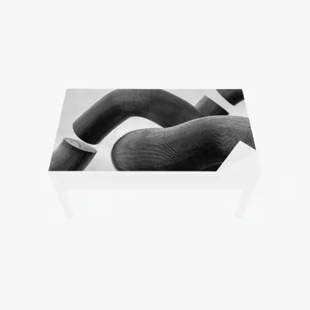 Adesivo per tavolo e scrivania forme scultoree intrecciate • Wallissimo®