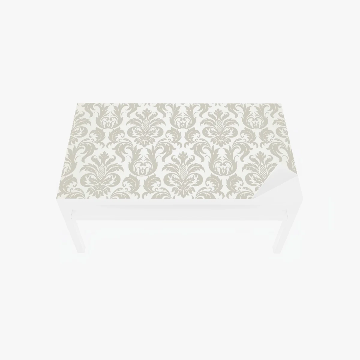 Adesivo per tavolo e scrivania elegante motivo damascato beige e crema • Wallissimo® Adesivo per tavolo e scrivania elegante motivo damascato beige e crema • Wallissimo®