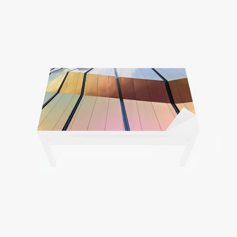 Adesivo per tavolo e scrivania facciata metallica dai riflessi pastello