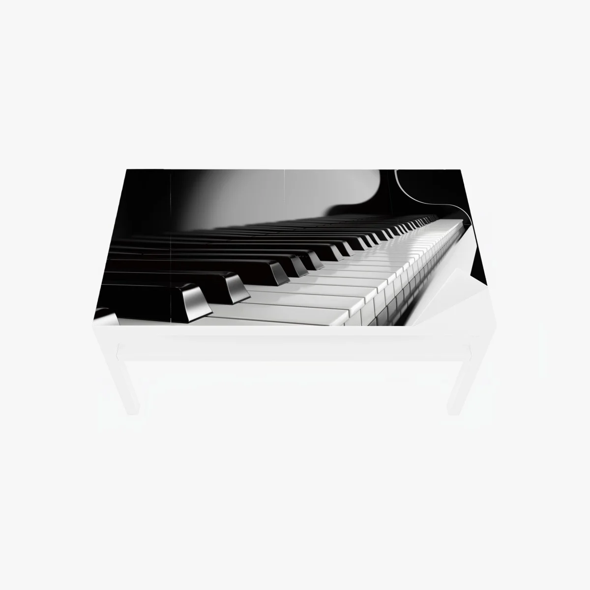 Adesivo per tavolo e scrivania eleganza in bianco e nero: tastiera di pianoforte • Wallissimo® Adesivo per tavolo e scrivania eleganza in bianco e nero: tastiera di pianoforte • Wallissimo®