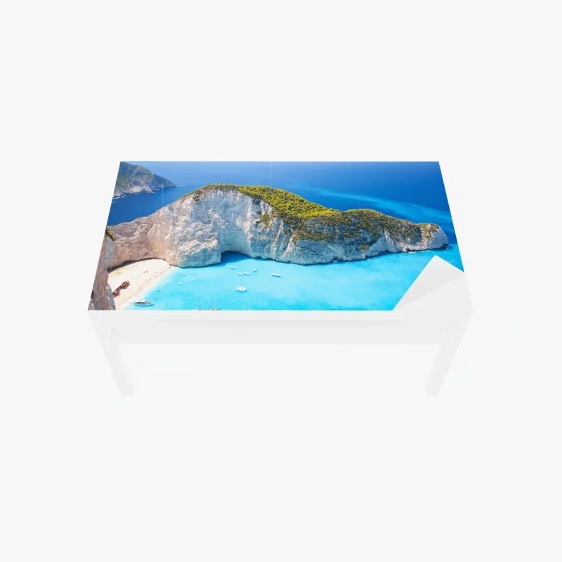 Adesivo per tavolo e scrivania oasi turchese: baia di Navagio, Zakynthos