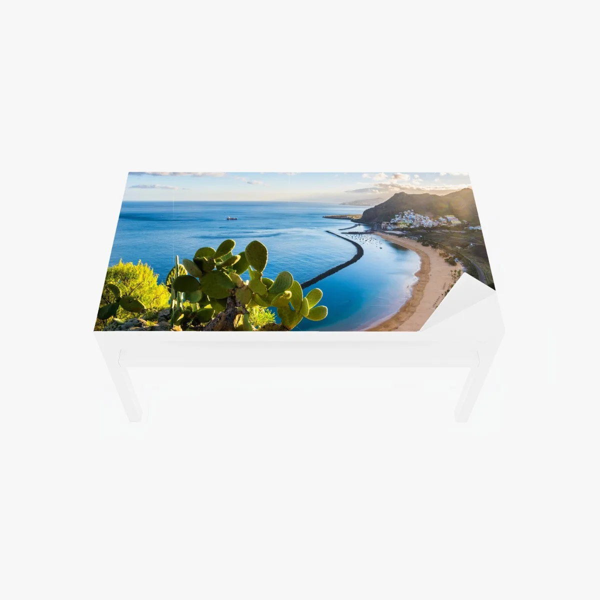 Adesivo per tavolo e scrivania spiaggia dorata di Las Teresitas, Tenerife • Wallissimo® Adesivo per tavolo e scrivania spiaggia dorata di Las Teresitas, Tenerife • Wallissimo®