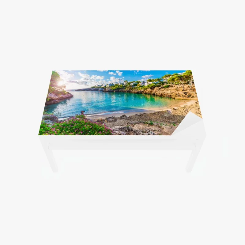 Adesivo per tavolo e scrivania baia tranquilla a Cala Esmeralda