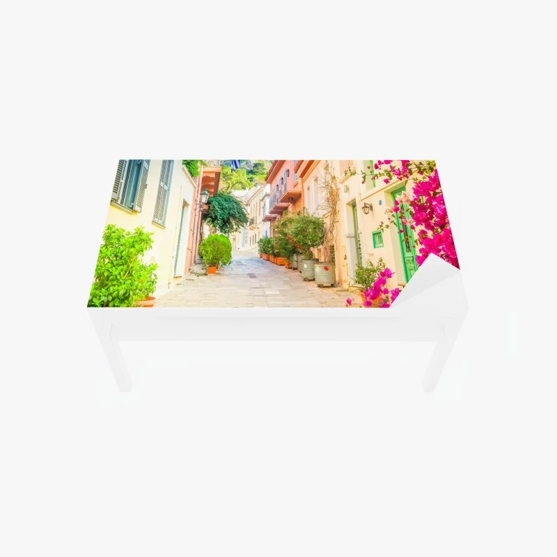 Adesivo per tavolo e scrivania angolo fiorito di Atene