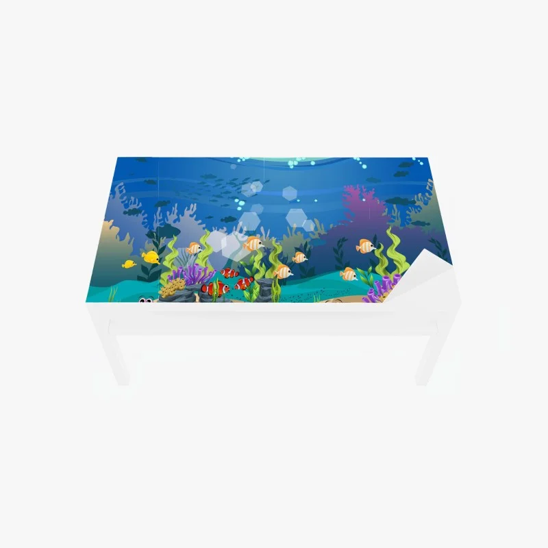 Adesivo per tavolo e scrivania avventura sottomarina colorata