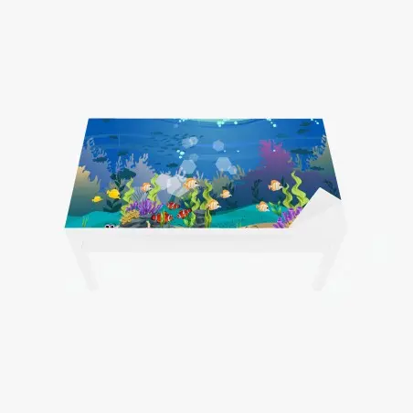 Adesivo per tavolo e scrivania avventura sottomarina colorata • Wallissimo®