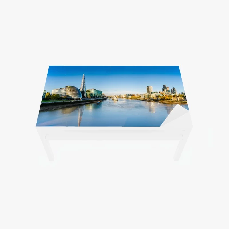 Adesivo per tavolo e scrivania panorama urbano di Londra sul Tamigi