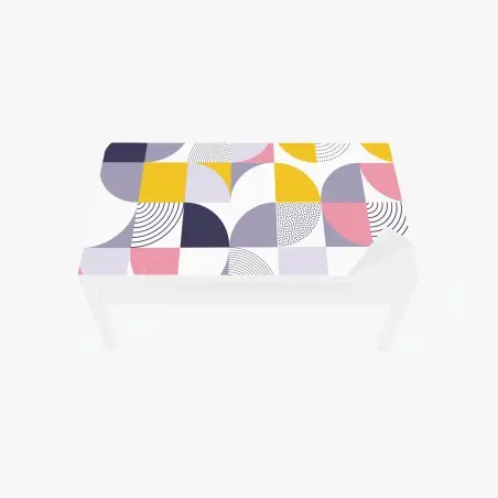 Adesivo per tavolo e scrivania motivo geometrico pastello moderno • Wallissimo®