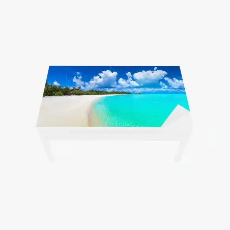Adesivo per tavolo e scrivania panorama tropicale delle Maldive • Wallissimo®