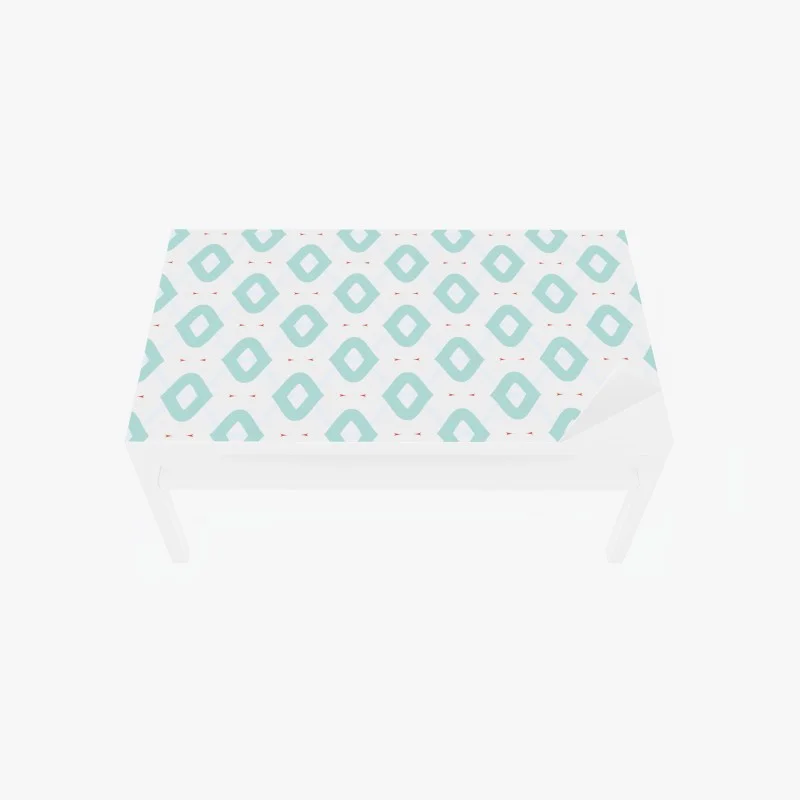 Adesivo per tavolo e scrivania motivo geometrico turchese stile scandinavo
