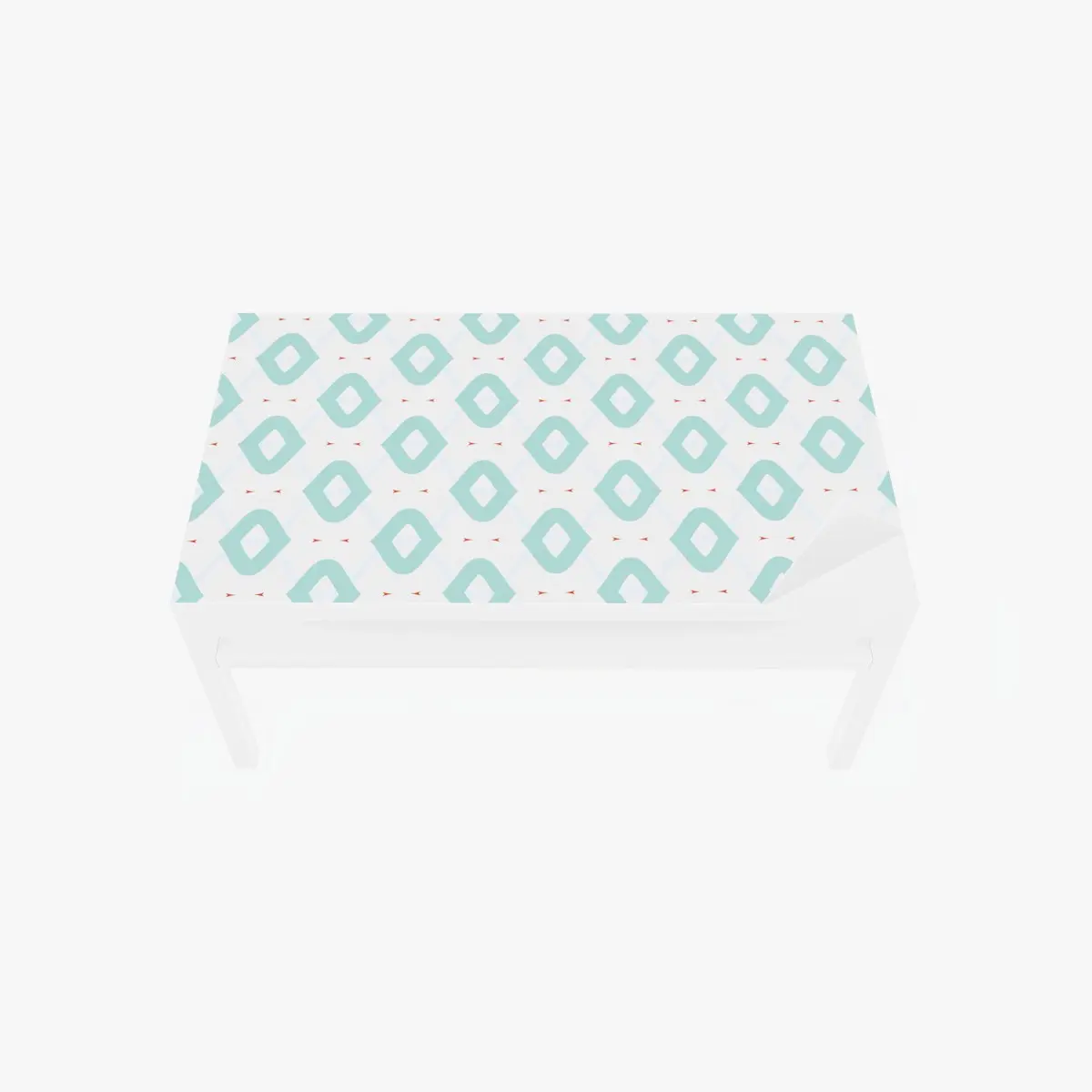Adesivo per tavolo e scrivania motivo geometrico turchese stile scandinavo • Wallissimo®