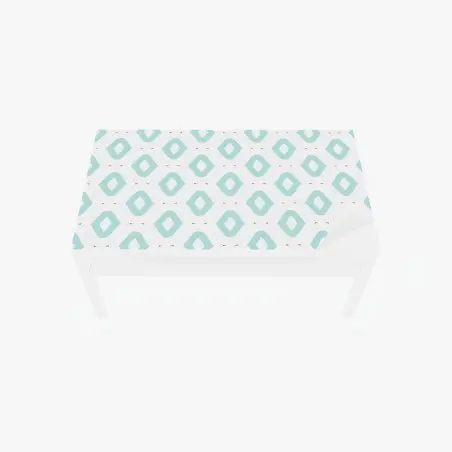 Adesivo per tavolo e scrivania motivo geometrico turchese stile scandinavo • Wallissimo®