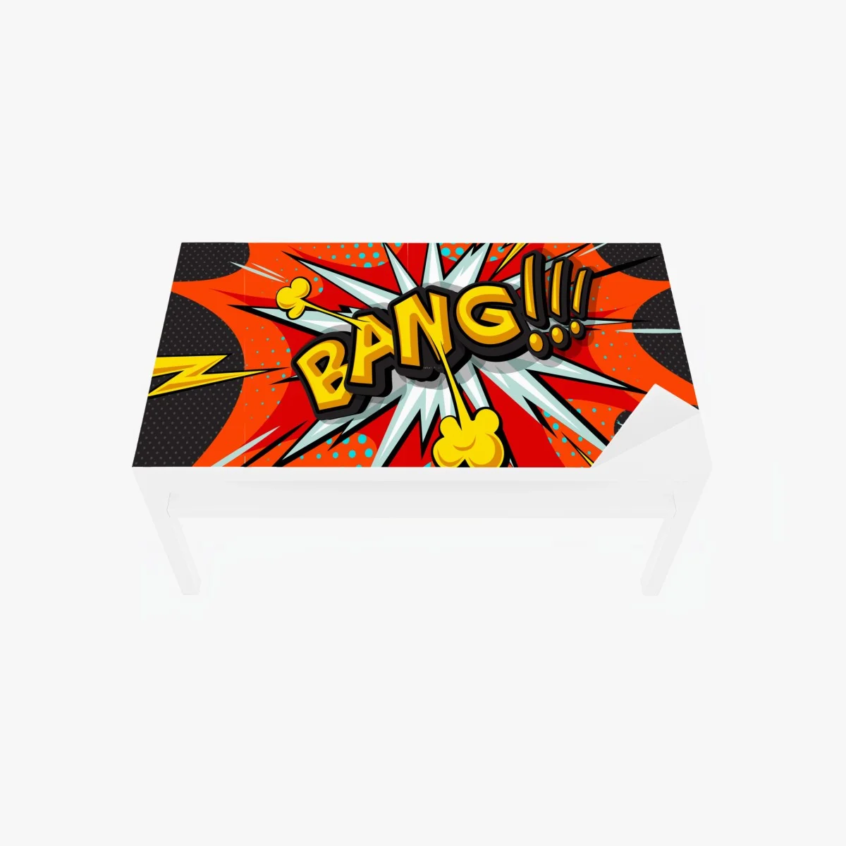 Adesivo per tavolo e scrivania esplosione pop art fumetto con onomatopea bang • Wallissimo® Adesivo per tavolo e scrivania esplosione pop art fumetto con onomatopea bang • Wallissimo®