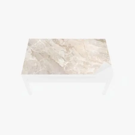 Adesivo per tavolo e scrivania marmo beige venato per decorazione murale • Wallissimo®