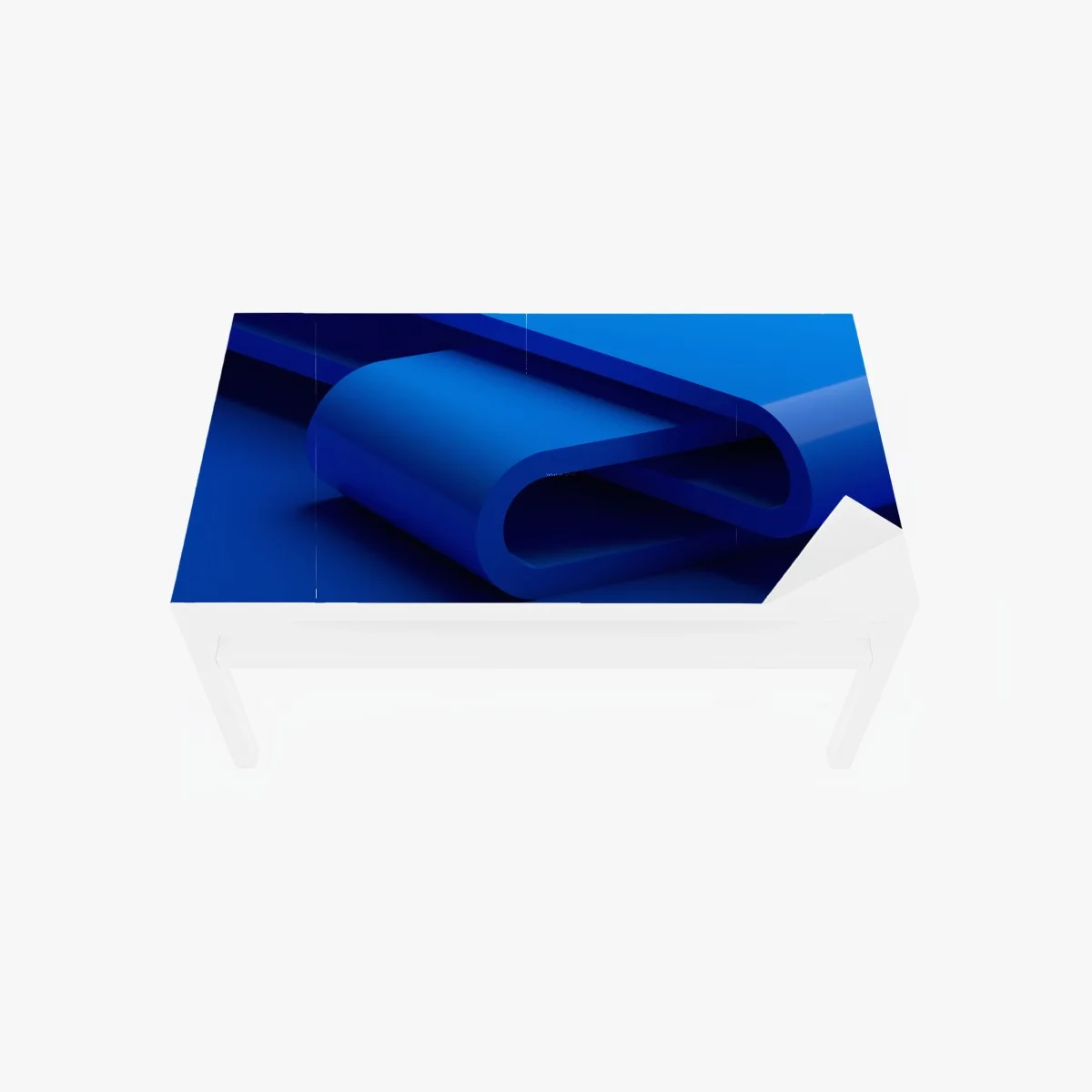 Adesivo per tavolo e scrivania curve geometriche blu • Wallissimo® Adesivo per tavolo e scrivania curve geometriche blu • Wallissimo®