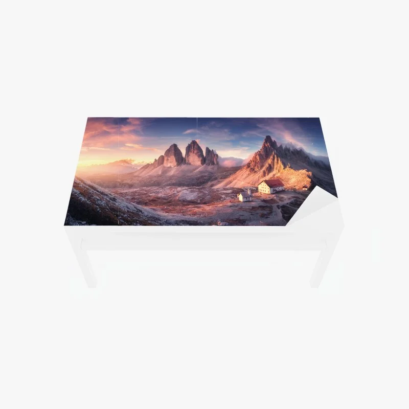 Adesivo per tavolo e scrivania alba sulle Tre Cime di Lavaredo