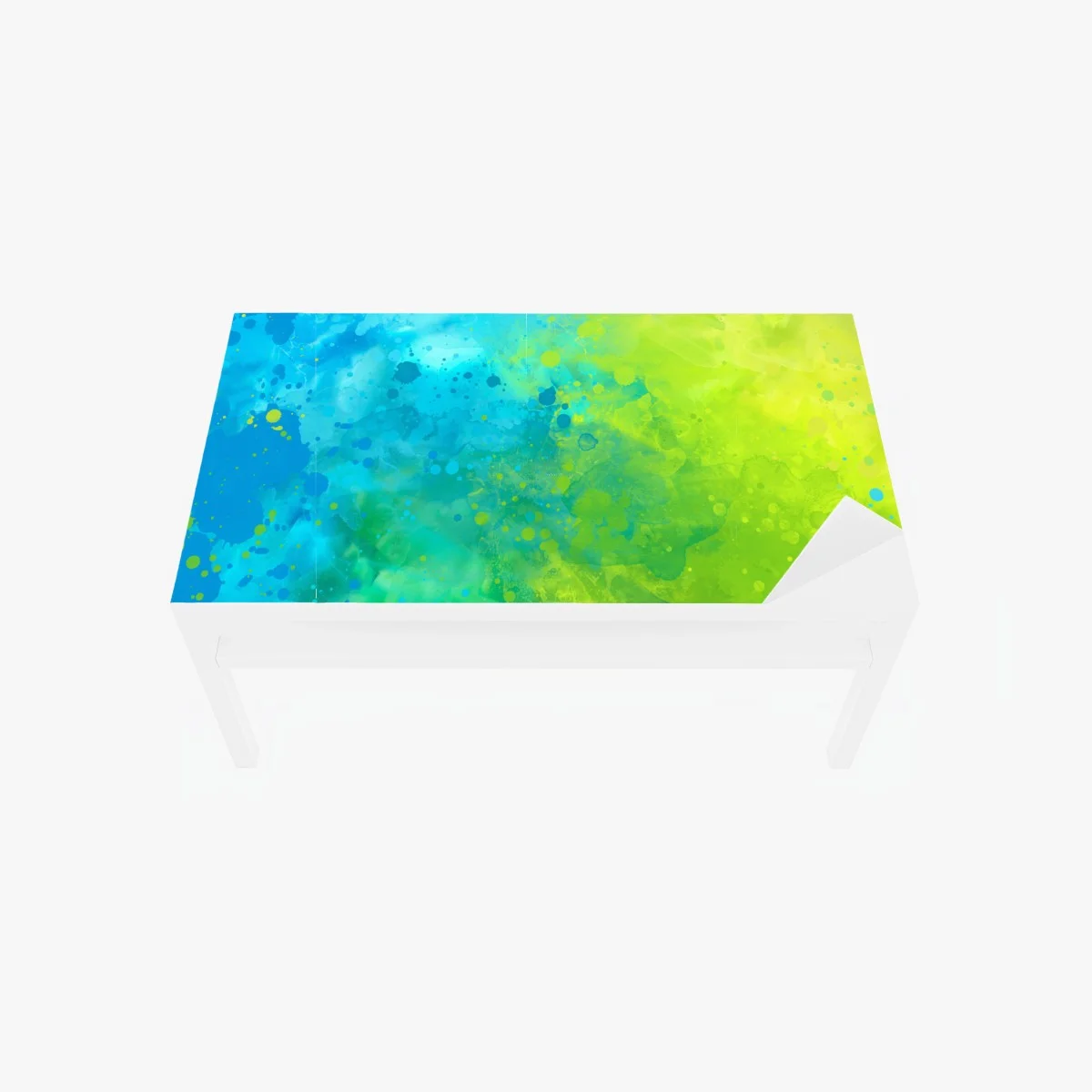 Adesivo per tavolo e scrivania astratto acquerello blu e verde • Wallissimo® Adesivo per tavolo e scrivania astratto acquerello blu e verde • Wallissimo®