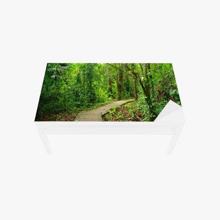 Adesivo per tavolo e scrivania sentiero nella foresta pluviale • Wallissimo®
