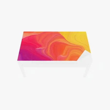 Adesivo per tavolo e scrivania danza di colori caldi • Wallissimo®